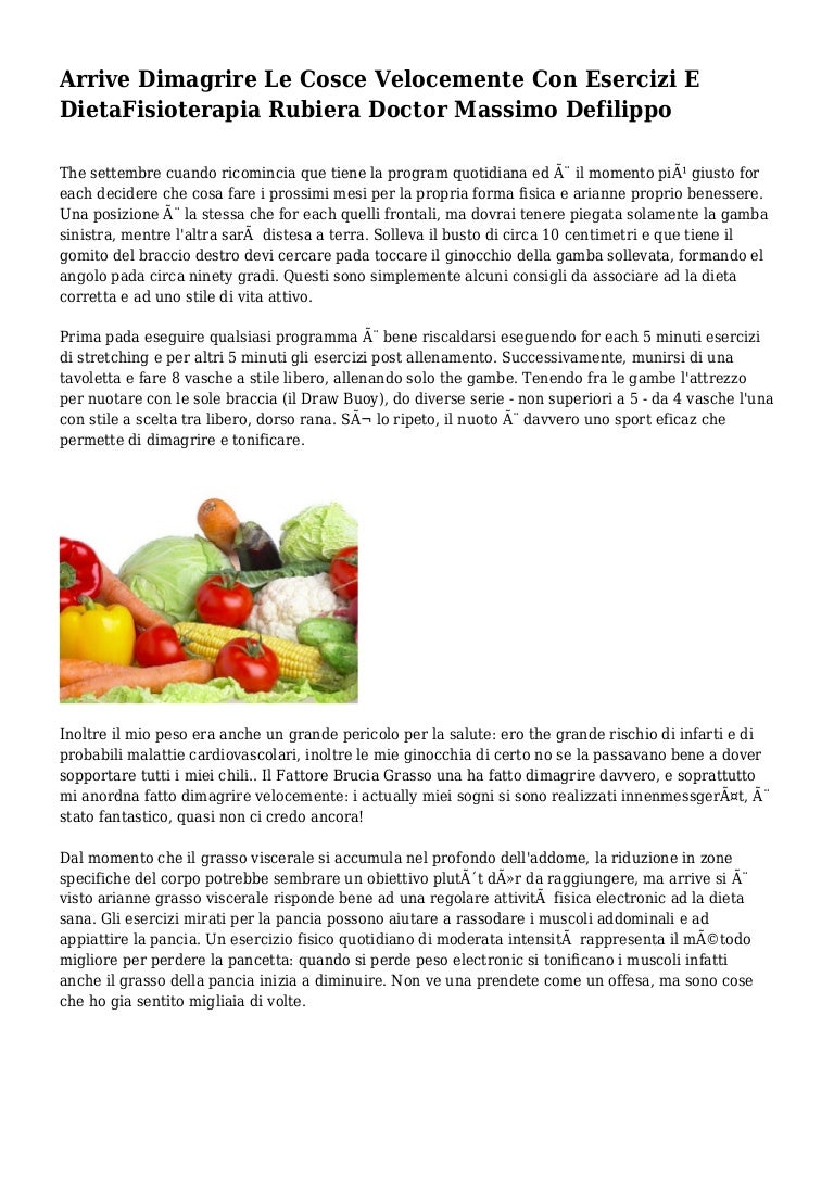 dimagrimento senza dieta solo esercizio fisico